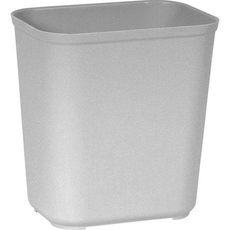 Rubbermaid Commercial 7 gal Rectangular Fire-Resistant Wastebasket, Gray, Thermoset Polyester, 14.5 in, 6 PK RCP2543GRACT